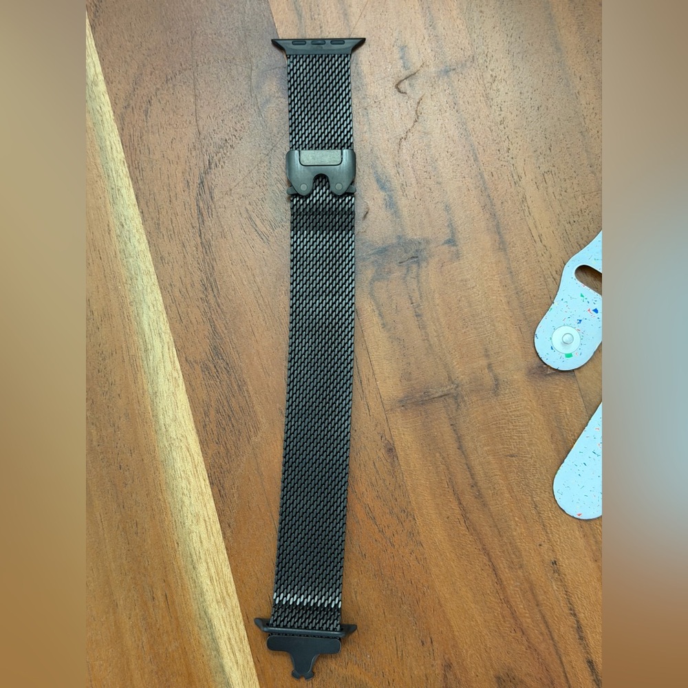 Apple Watch Band - 49mm Black Titanium Milanese Loop - Medium - Picture 4 of 4